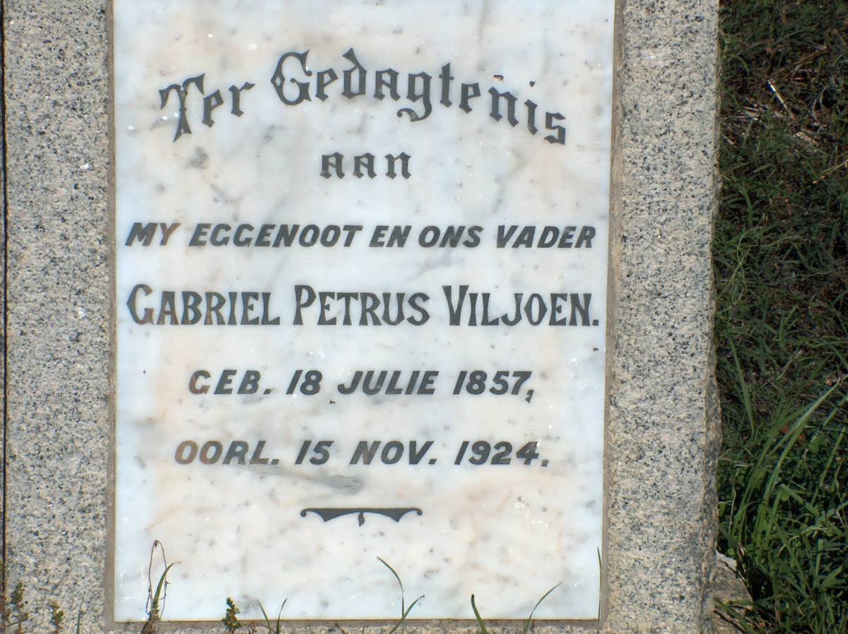 VILJOEN Gabriel Petrus 1857-1924