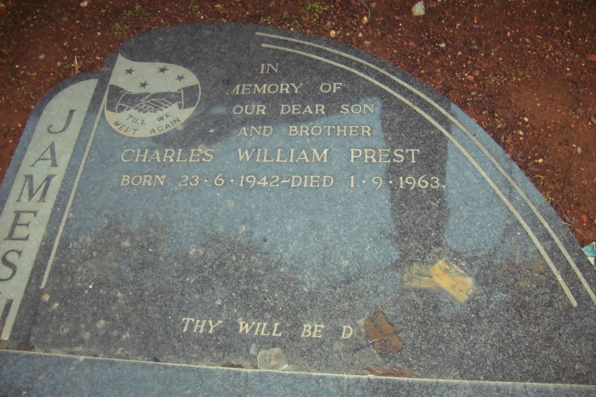 JAMES Charles William Prest 1942-1963