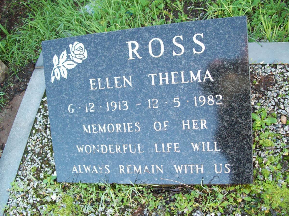 ROSS Ellen Thelma 1913-1982