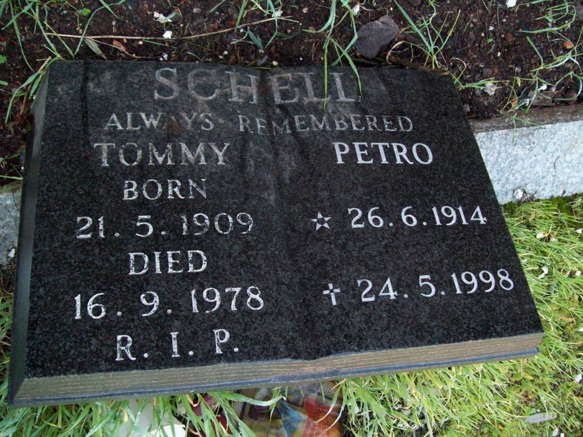 SCHELL Tommy 1909-1978 &amp; Petro 1914-1998