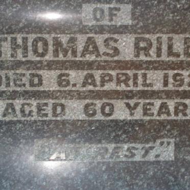RILEY Thomas -1926