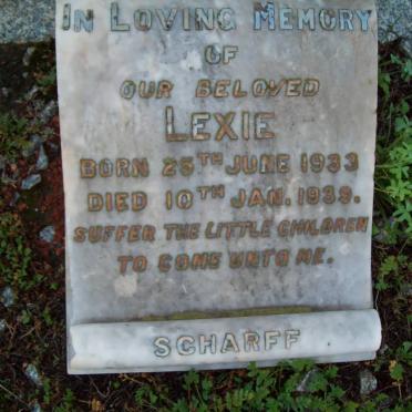 SCHARFF Lexie 1933-1939