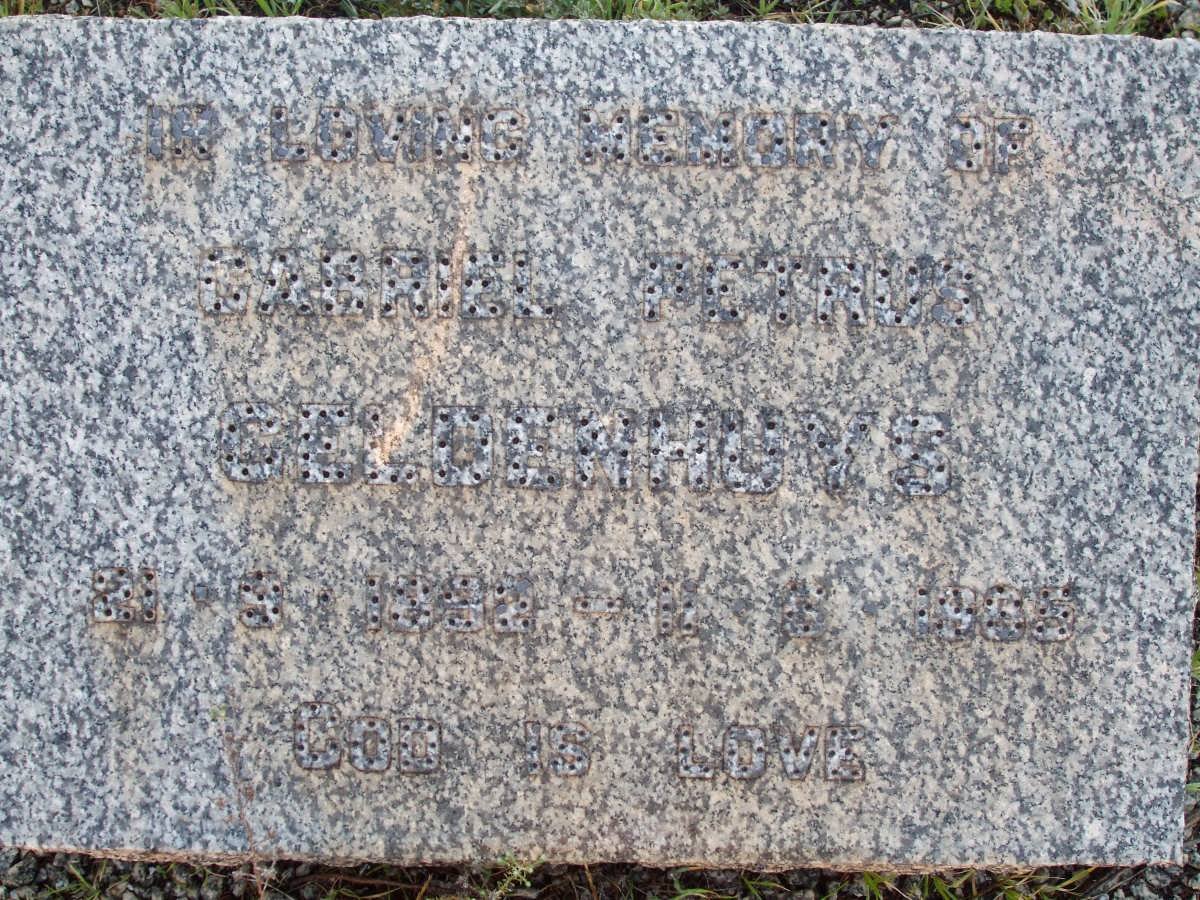 GELDENHUYS Gabriel Petrus -1985