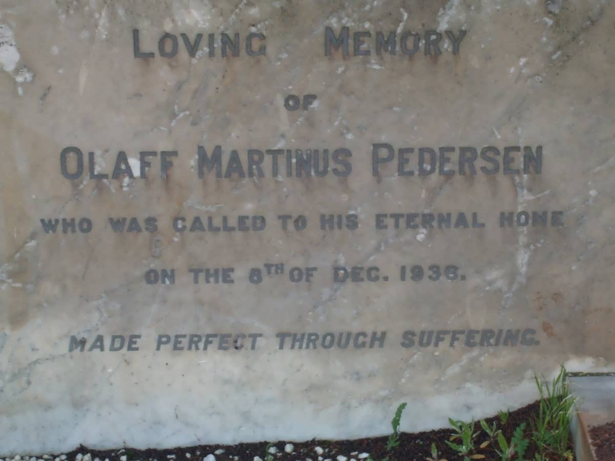 PEDERSEN Olaff Martinus -1936