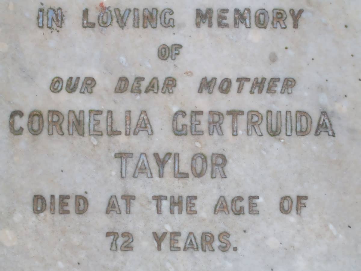 TAYLOR Cornelia Gertruida