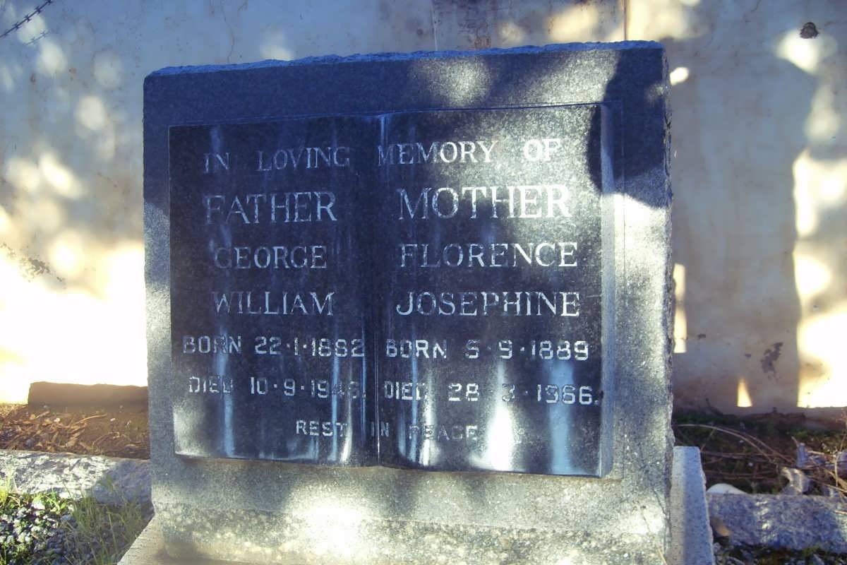 ? George William 1882-1946 &amp; Florence Josephine 1889-1966