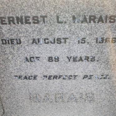 MARAIS Ernest L. -1966