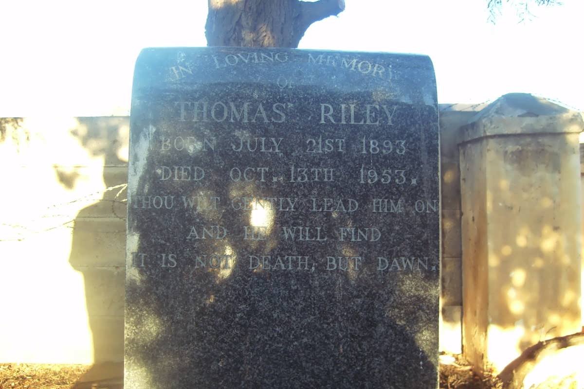 RILEY Thomas 1893-1953
