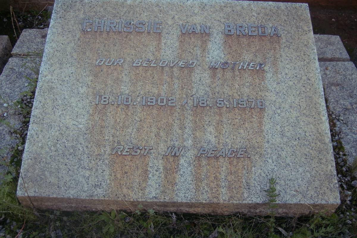 BREDA Chrissie, van 1902-1970