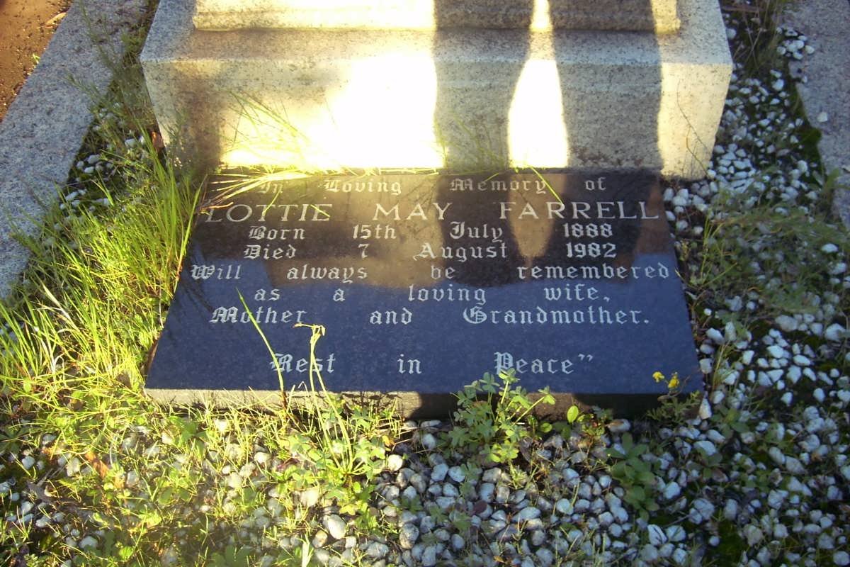 FARRELL Lottie May 1888-1982