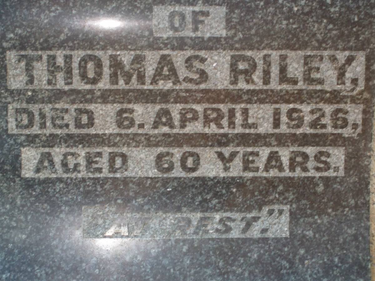 RILEY Thomas -1926