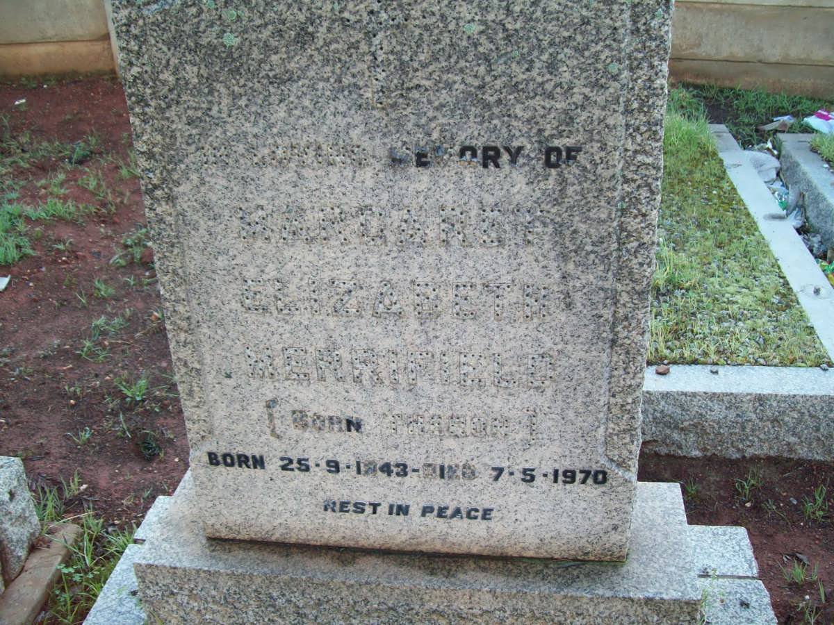 MERRIFIELD Margaret Elizabeth nee THERON 1943-1970
