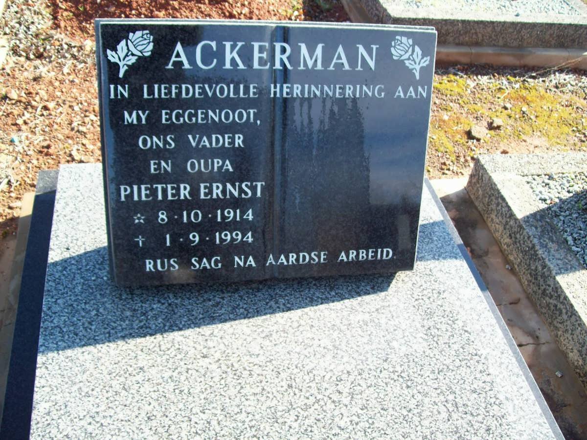 ACKERMAN Pieter Ernst 1914-1994