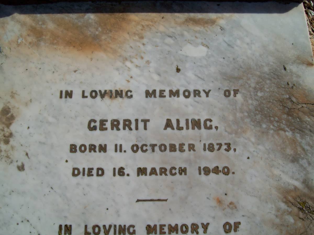 ALING Gerrit 1873-1940