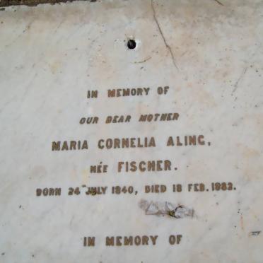 ALING Maria Cornelia nee FISCHER 1840-1882