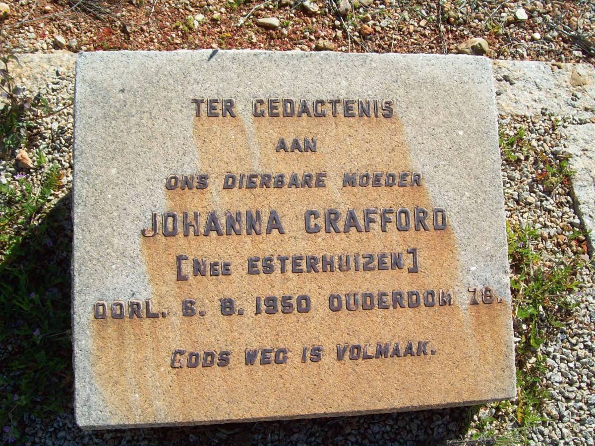 CRAFFORD Johanna nee ESTERHUIZEN -1950