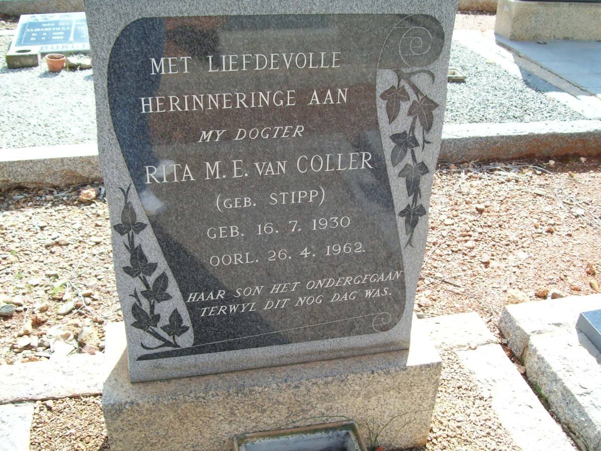 COLLER M.E., van nee STIPP 1930-1962