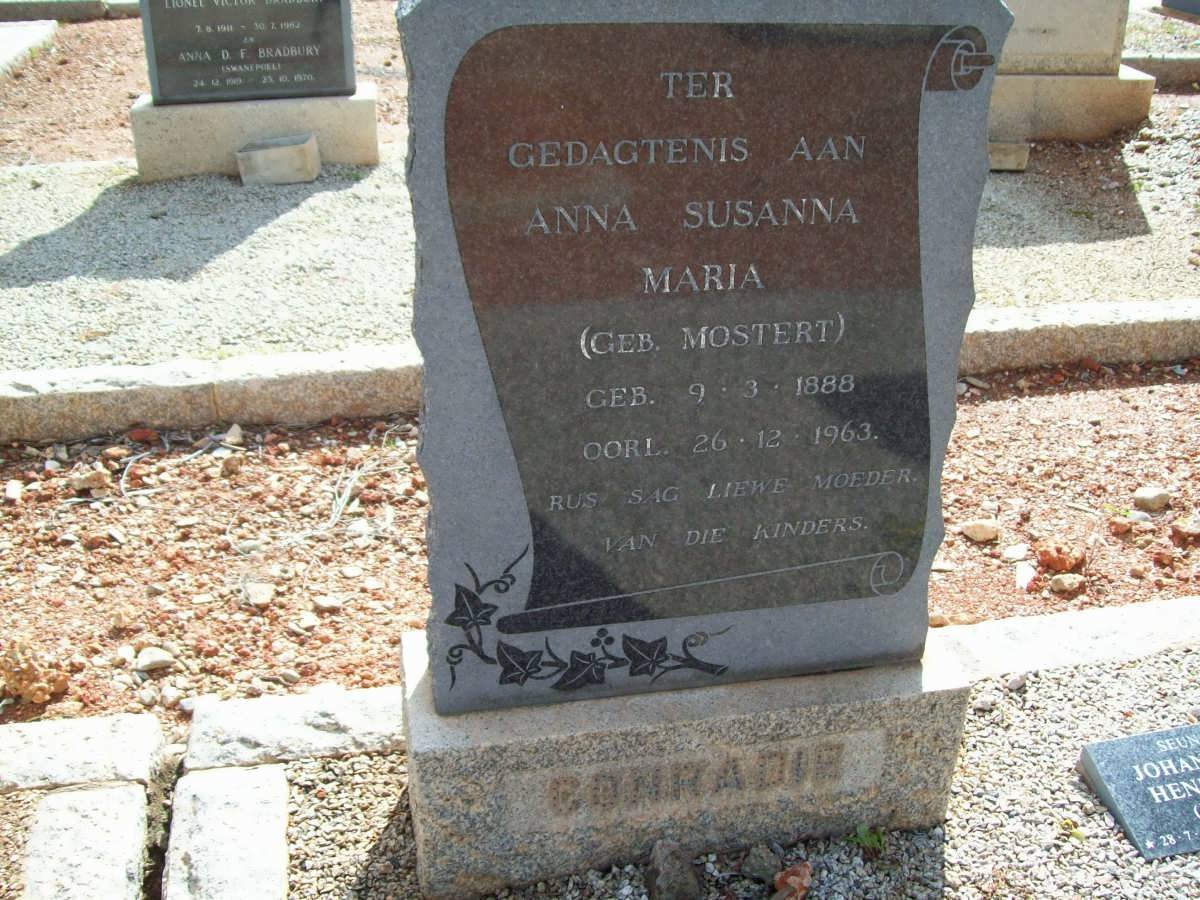 CONRADIE Anna Susanna Maria nee MOSTERT 1888-1963