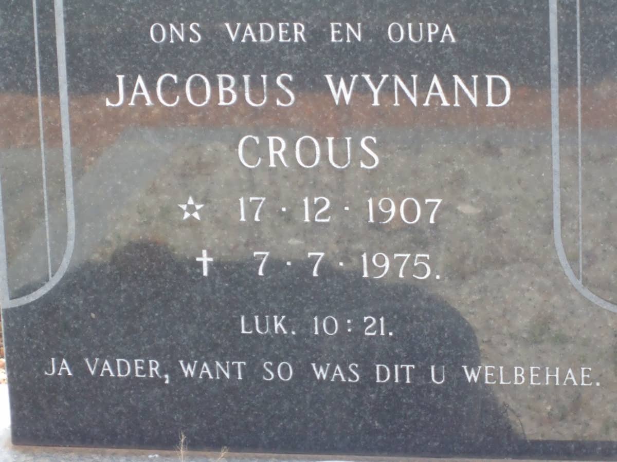 CROUS Jacobus Wynand 1907-1975