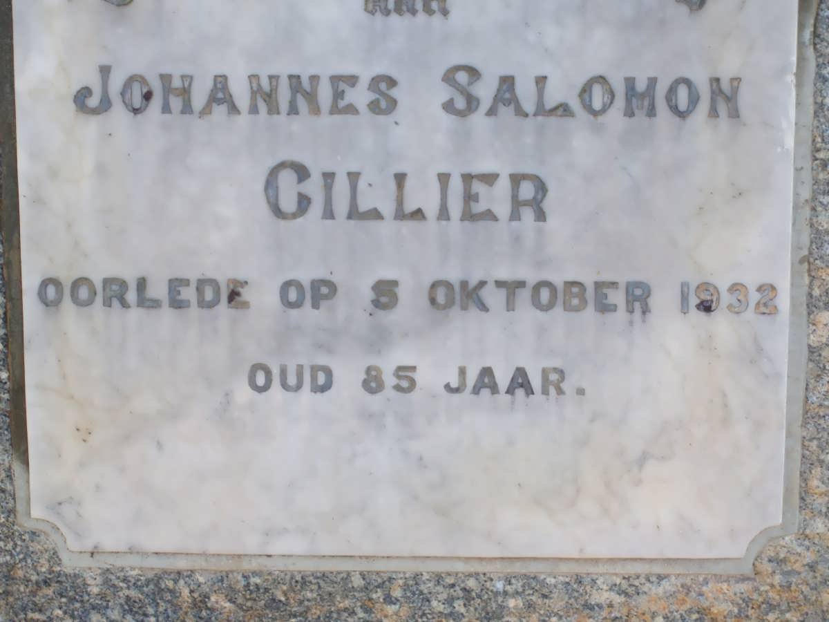 CILLIER Johannes Salomon -1932