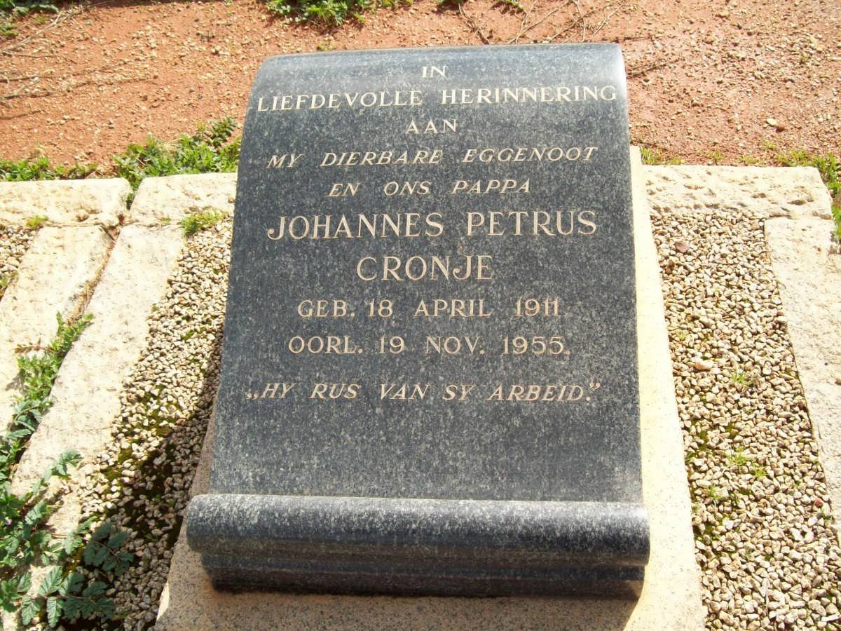 CRONJE Johannes Petrus 1911-1955