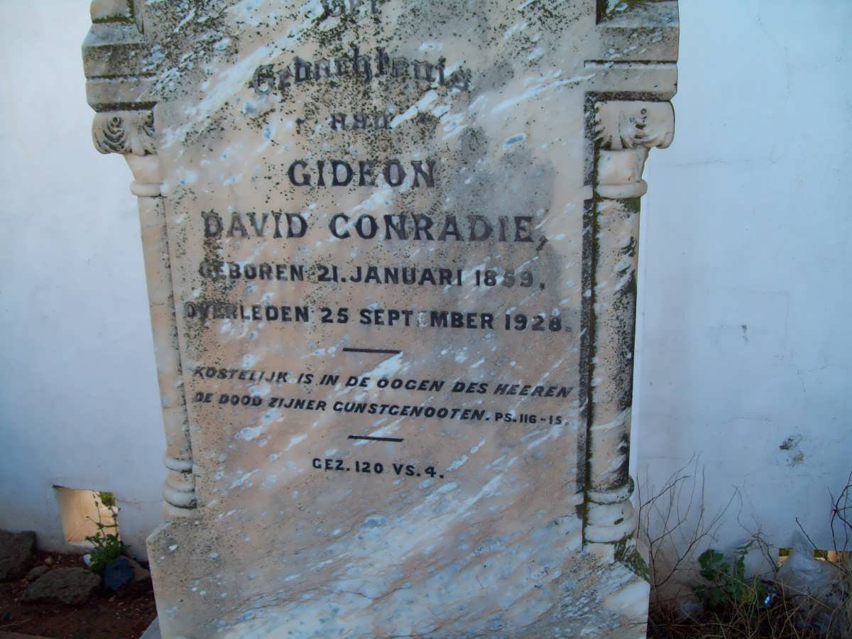 CONRADIE Gideon David 1859-1928
