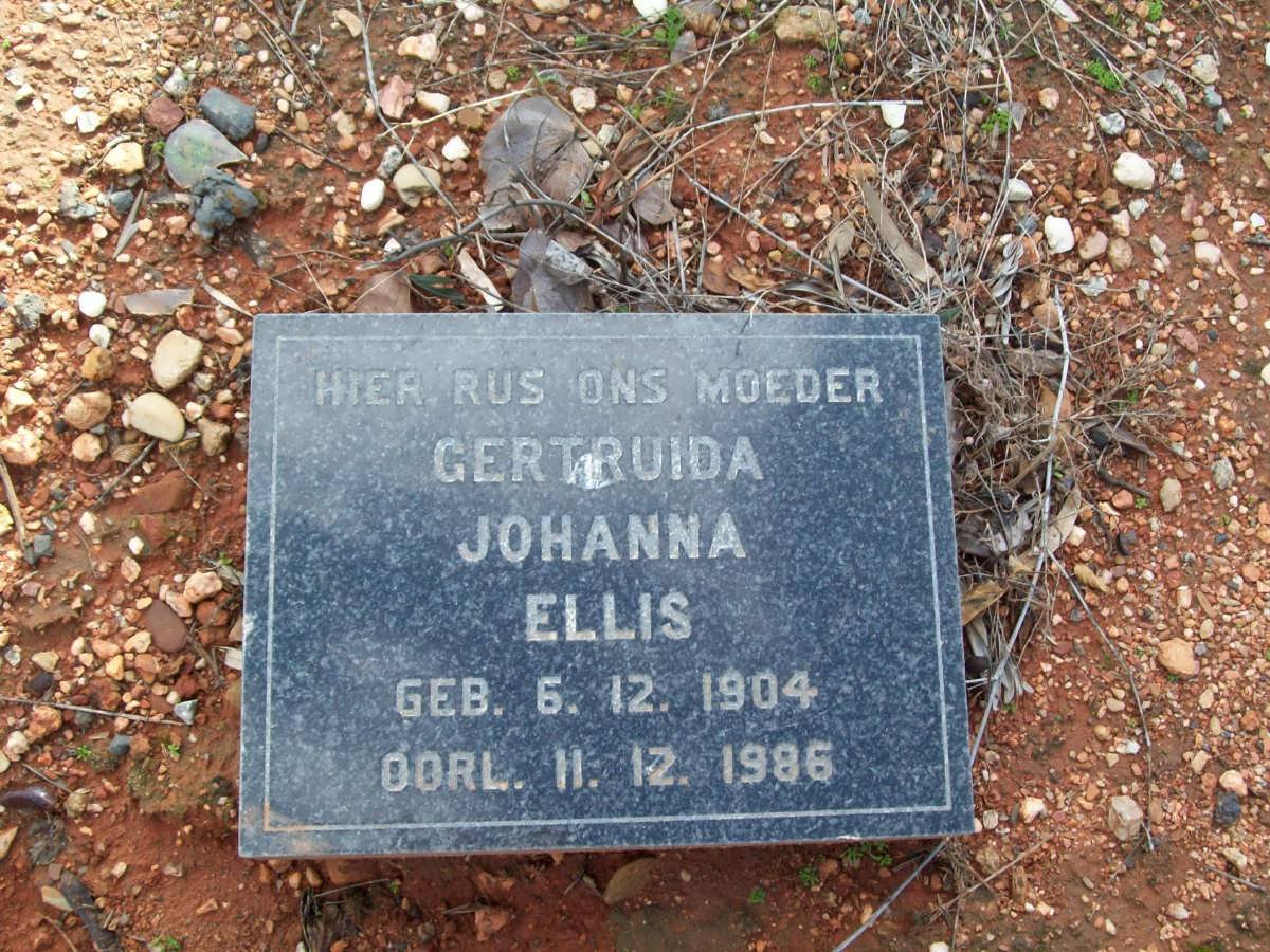 ELLIS Gertruida Johanna 1904-1986