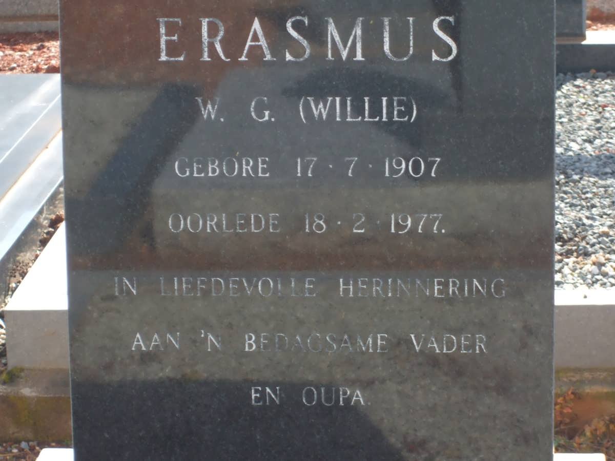 ERASMUS W.G. 1907-1977