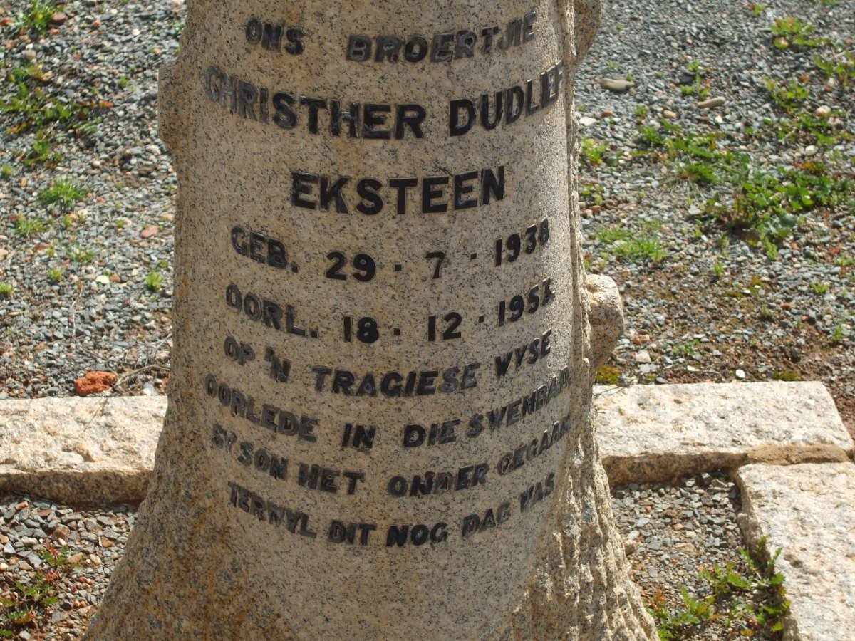 EKSTEEN Christopher Dudlof 1938-1953