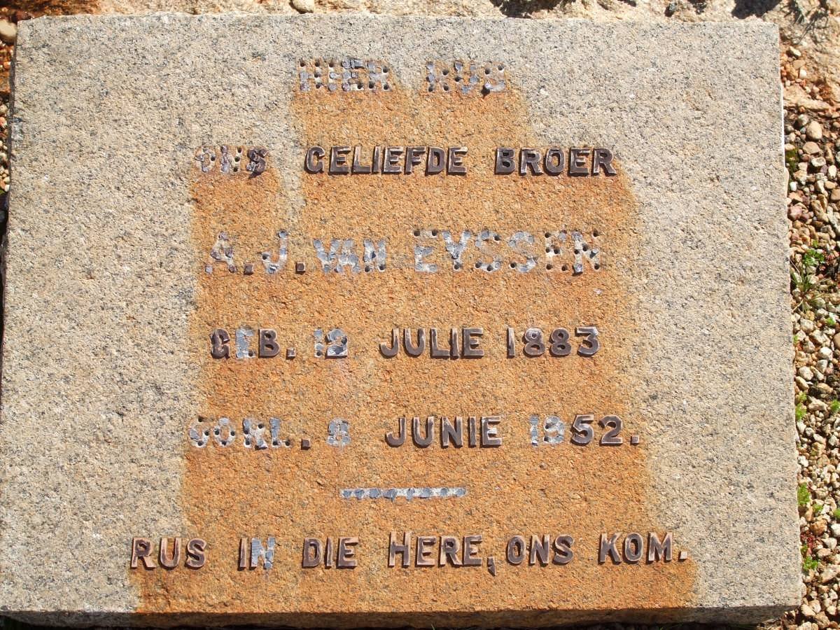 EYSSEN A.J., van 1883-1952