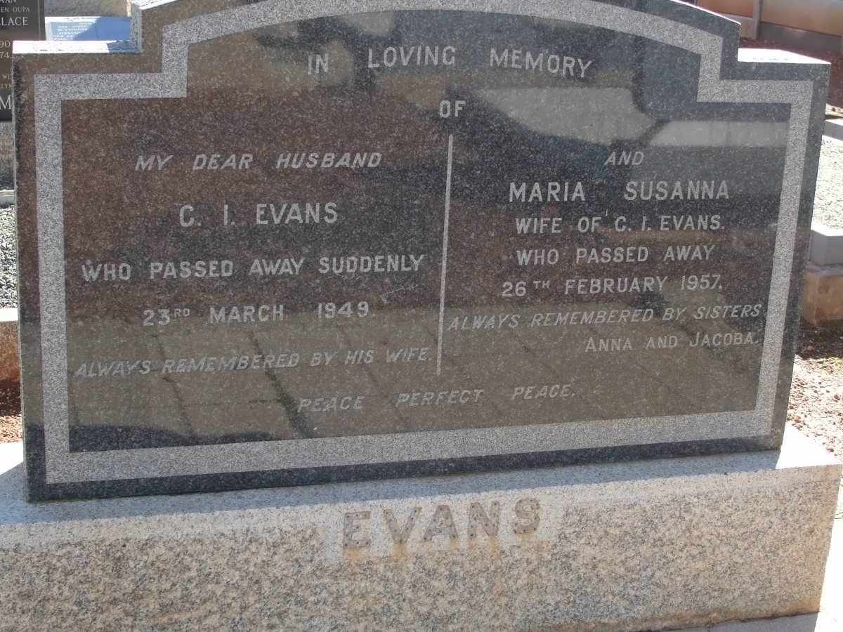 EVANS C.I. -1949 &amp; Maria Susanna -1957