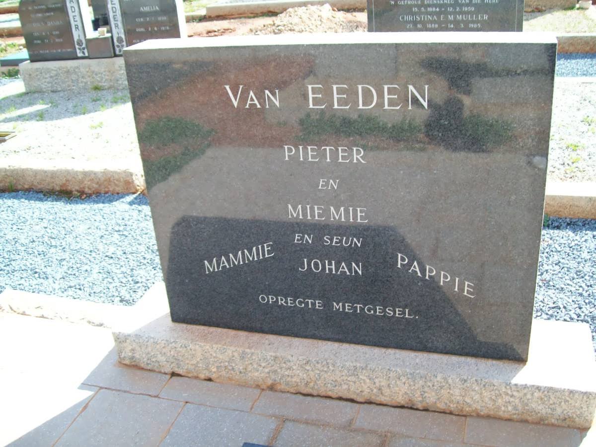 EEDEN Pieter, van &amp; Miemie :: VAN EEDEN Johan