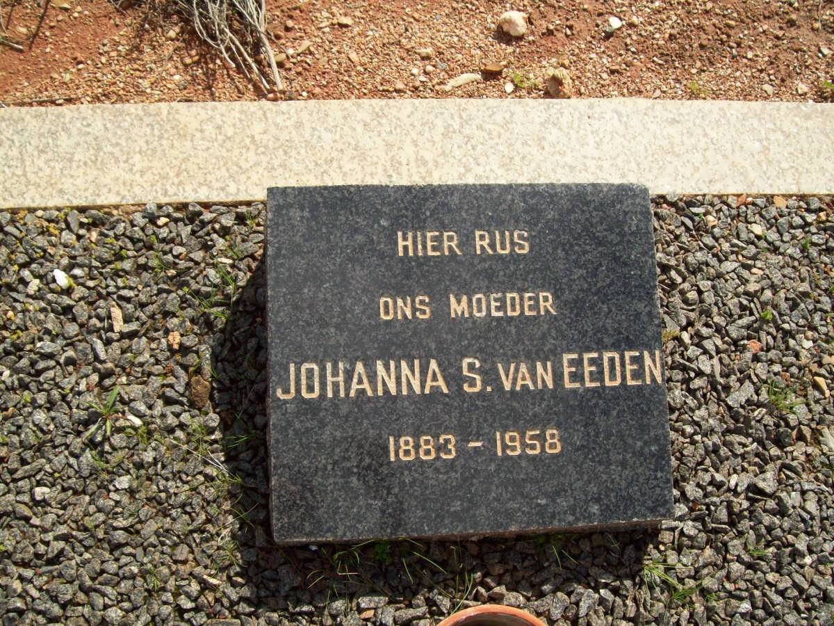 EEDEN Johanna S., van 1883-1958