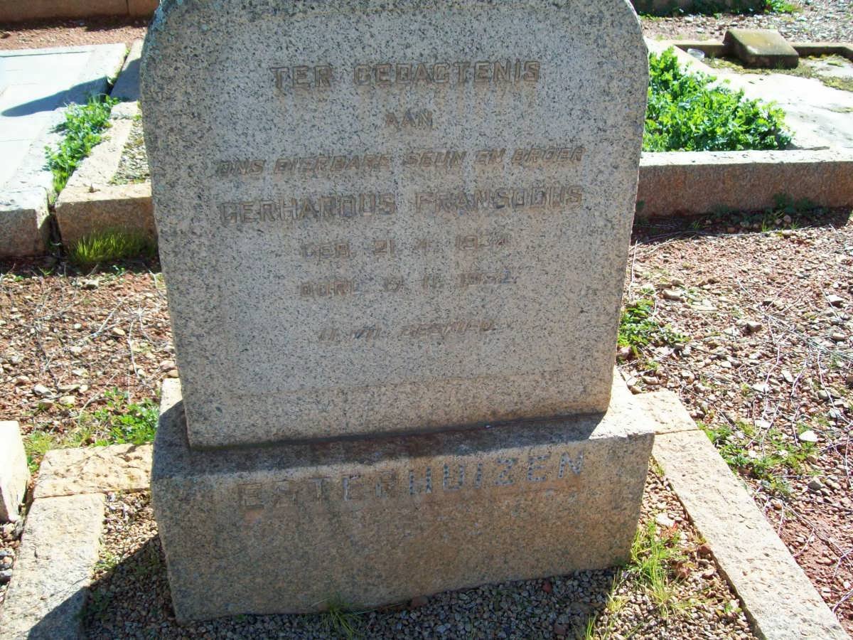 ESTERHUIZEN Gerhardus Fransocius 1934-1952