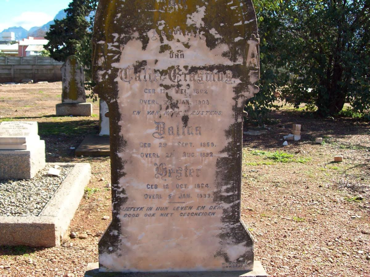ERASMUS Calie 1852-1908 :: ERASMUS  Dalina 1859-1892 :: ERASMUS Hester 1864-19??
