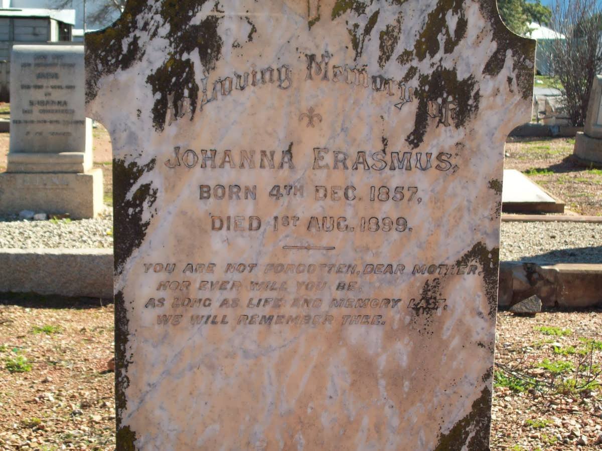 ERASMUS Johanna 1857-1899