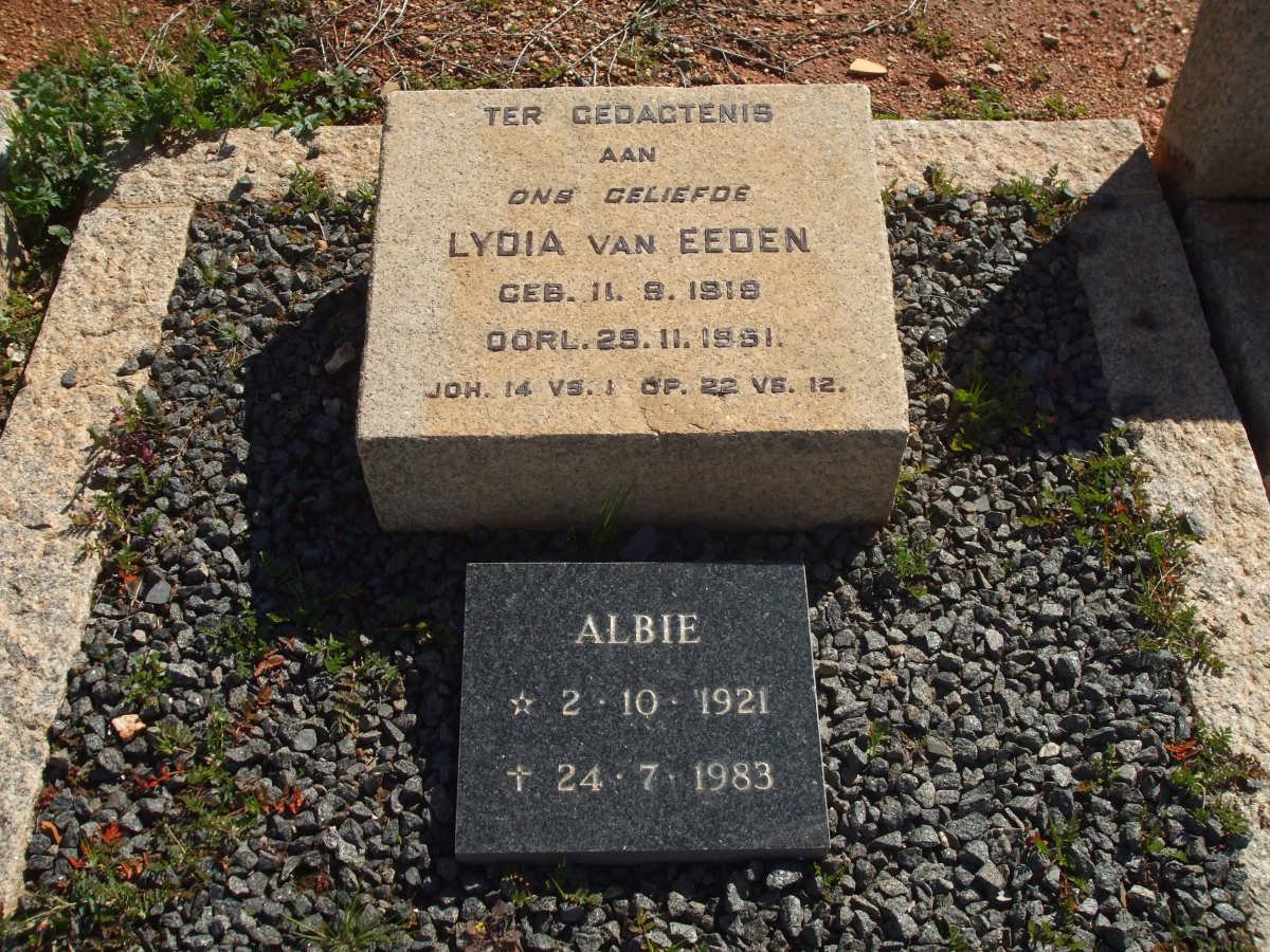 EEDEN Lydia, van  1919-1951 :: VAN EEDEN Albie 1921-1983