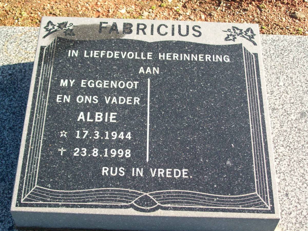 FABRICIUS Albie 1944-1998