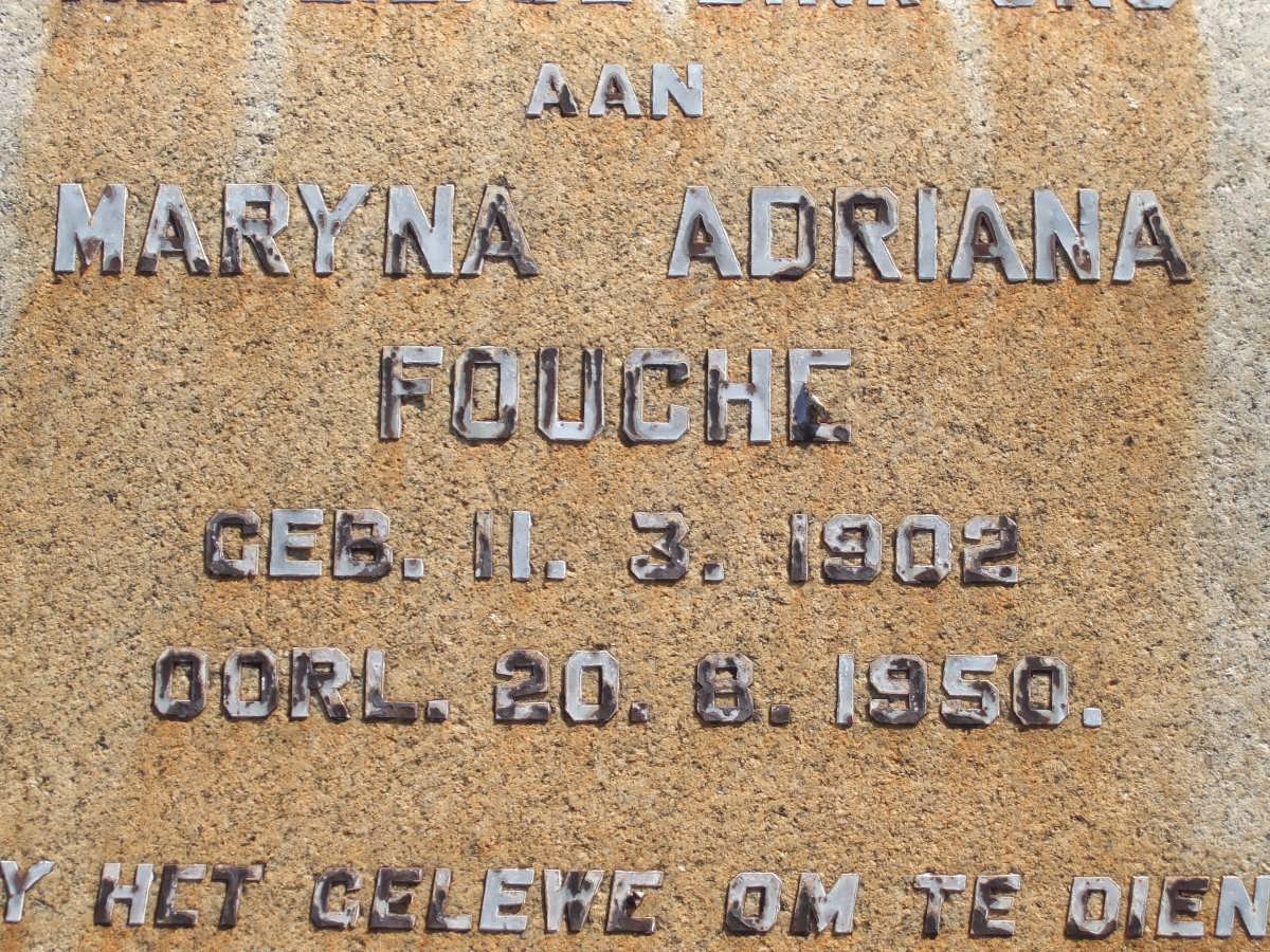 FOUCHE Maryna Adriana 1902-1950