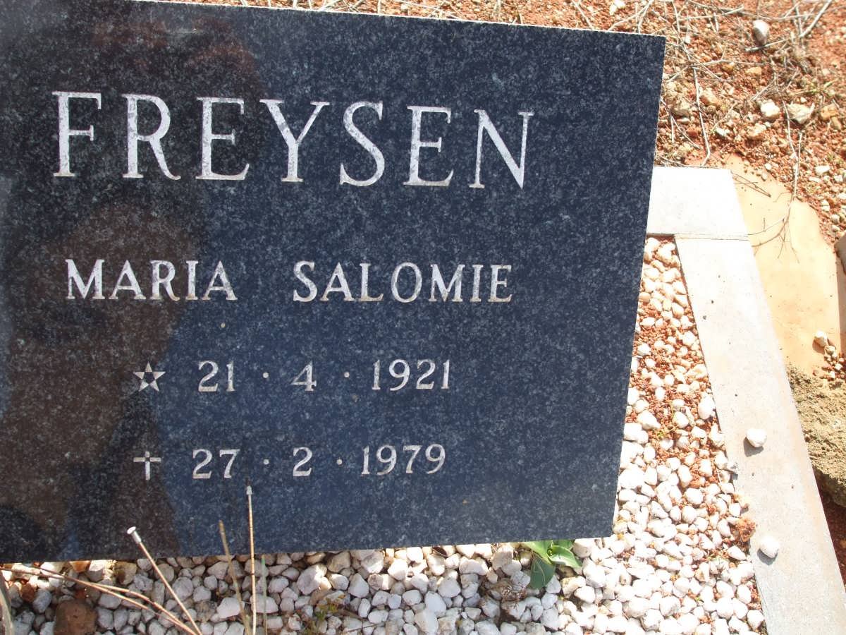 FREYSEN Maria Salomie 1921-1979
