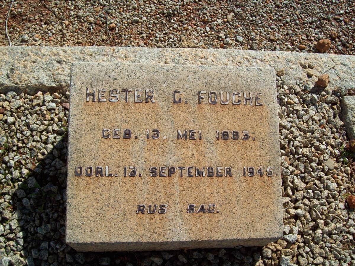 FOUCHE Hester G. 1883-1945