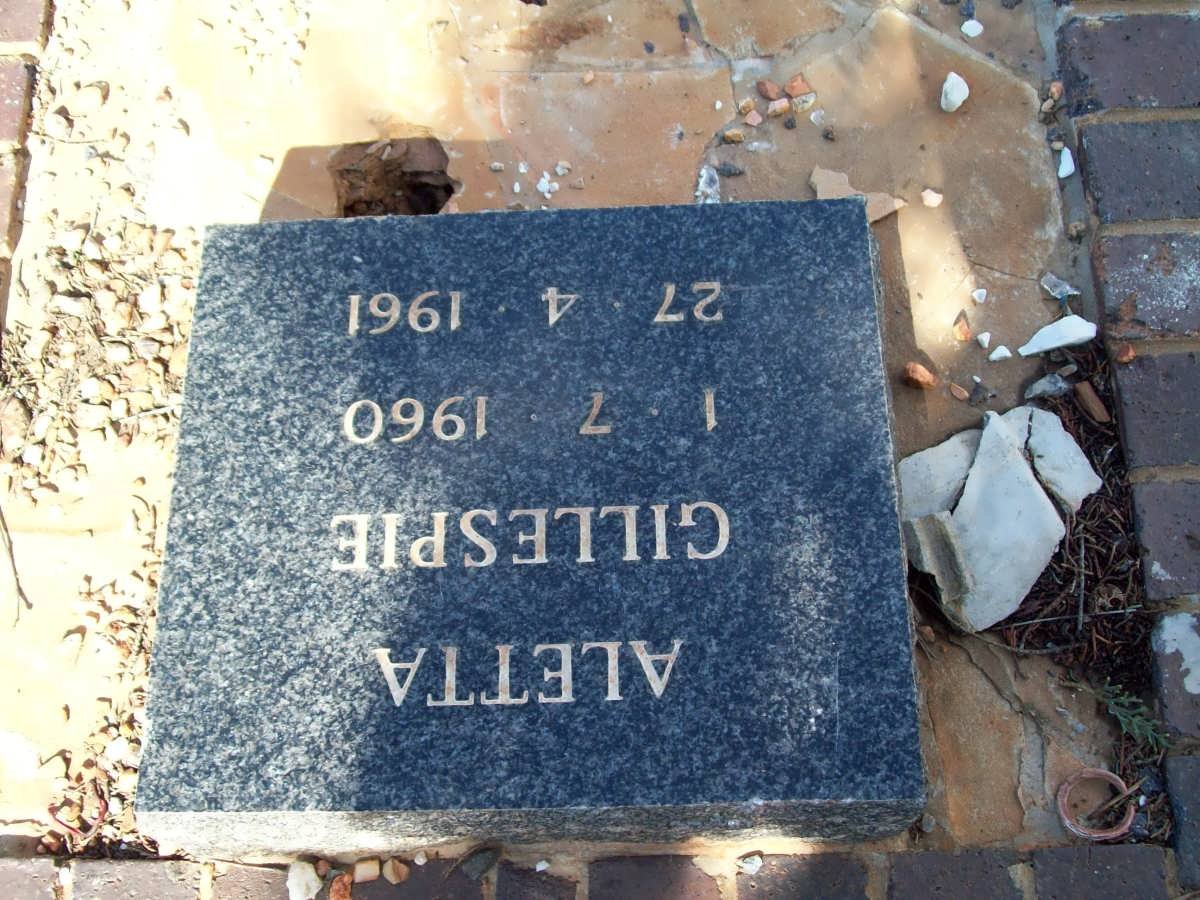 GILLESPIE Aletta 1960-1961