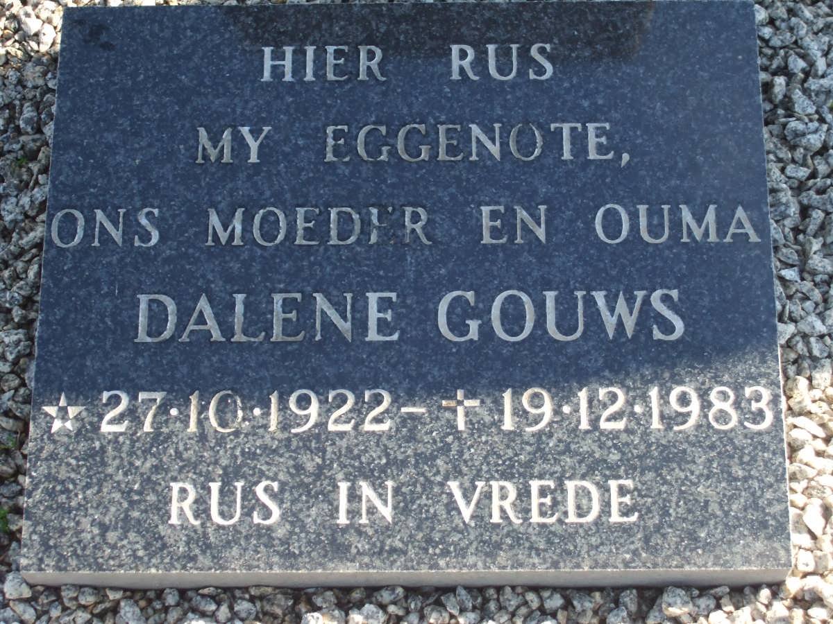 GOUWS Dalene 1922-1983