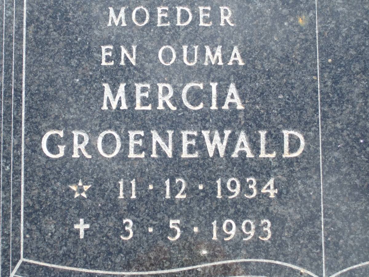 GROENEWALD Mercia 1934-1993