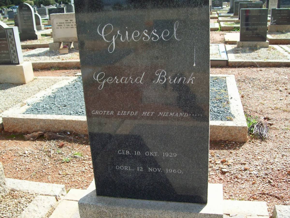GRIESEL Gerard Brink 1929-1960