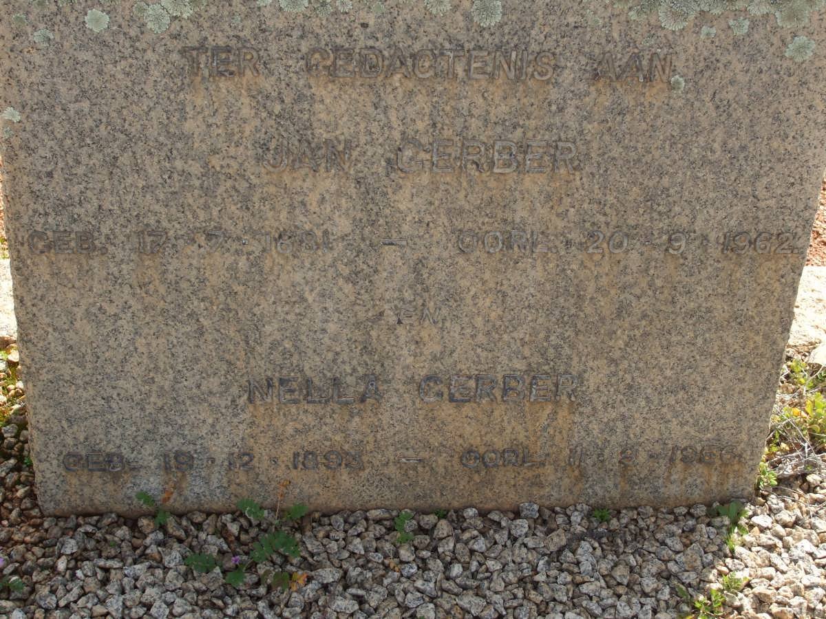 GERBER Jan 1881-1964 &amp; Nella 1893-1956