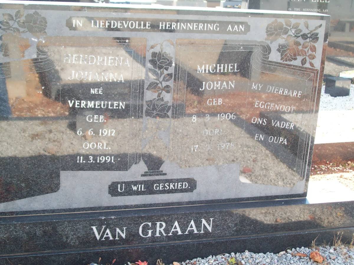 GRAAN Michiel Johan, van 1906-1978 &amp; Hendriena Johanna VERMEULEN 1912-1991