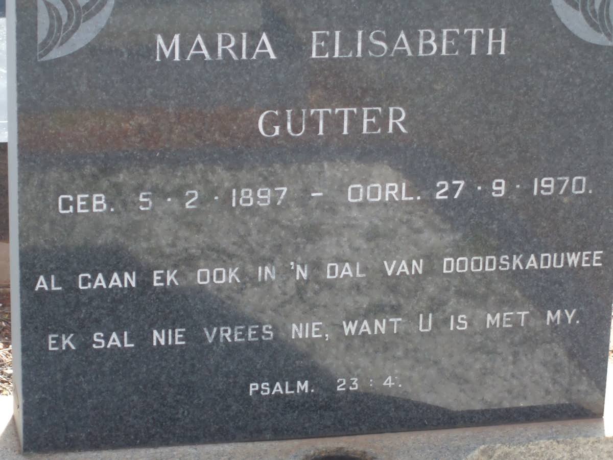 GUTTER Maria Elisabeth 1897-1970