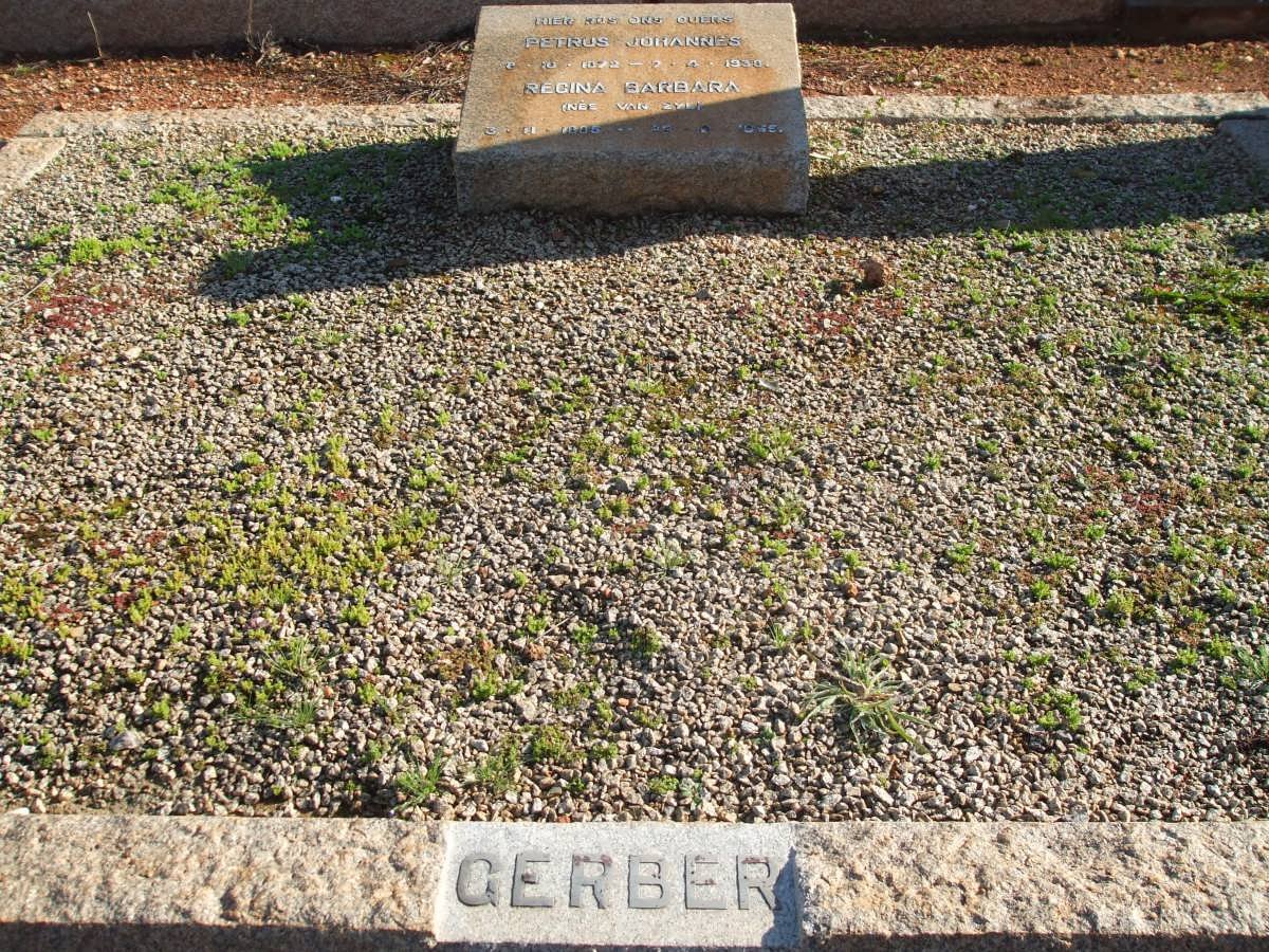 GERBER Petrus Johannes 1872-1938 &amp; Regina Barbara VAN ZYL 1885-1955