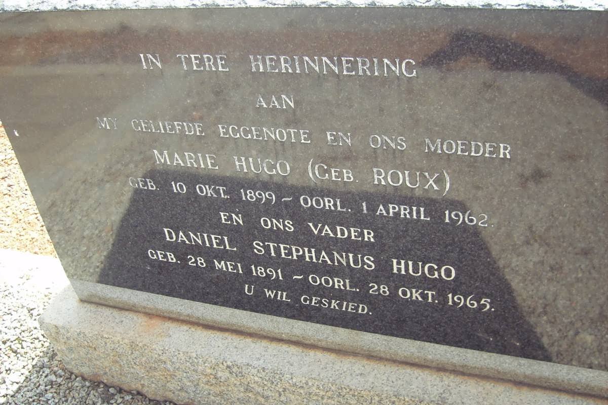 HUGO Daniel Stephanus 1891-1965 &amp; Marie ROUX 1899-1962